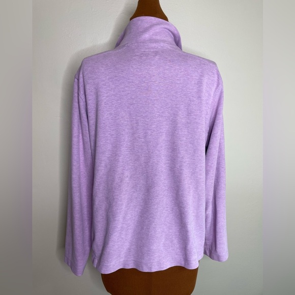 Eddie Bauer Purple Zippered Polo Sweatshirt Size Large - Picture 2 of 8